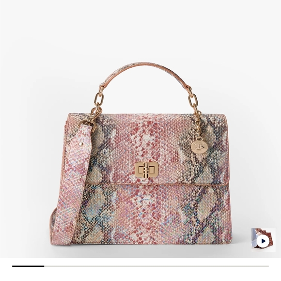 Brahmin Hallie Satchel In Multi Skyterra
